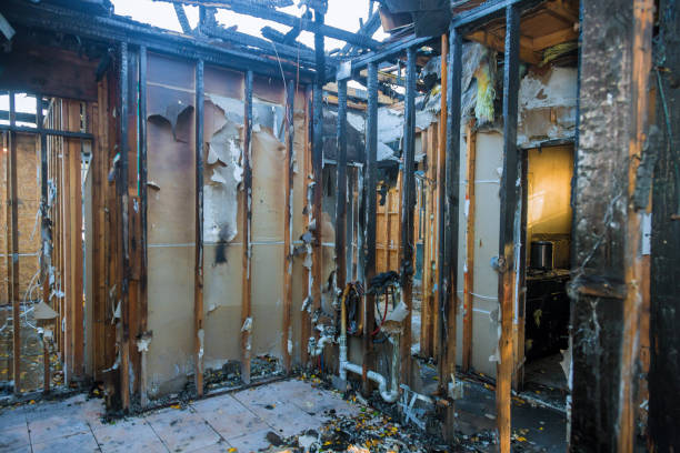 Professional Fire Damage Restoration technician working in Marcus Hook, PA